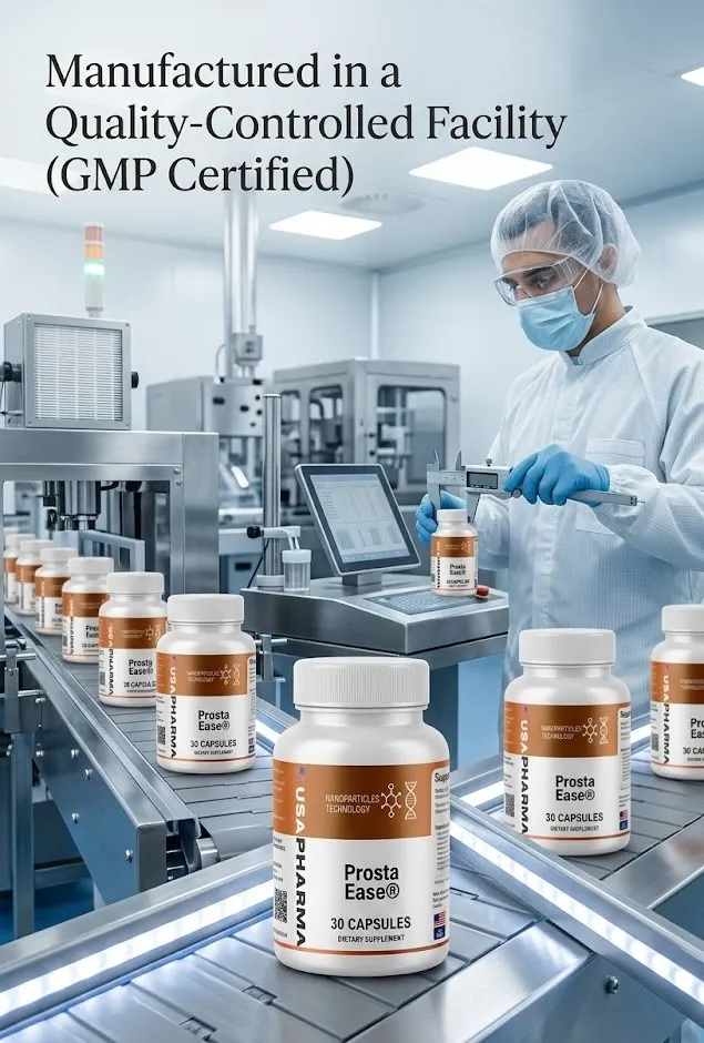 ProstaEase GMP Certified Quality-Controlled Facility
